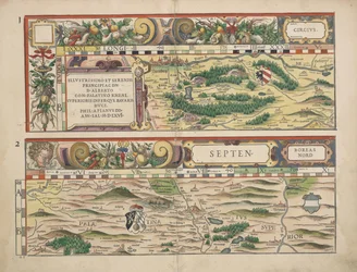 Philipp Apian - Beierse Landkaarten van 1568 (Kaarten 1 en 2) ca. 1